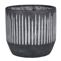 Osłonka FINN cement 26x26x24-antracyt+białe paski