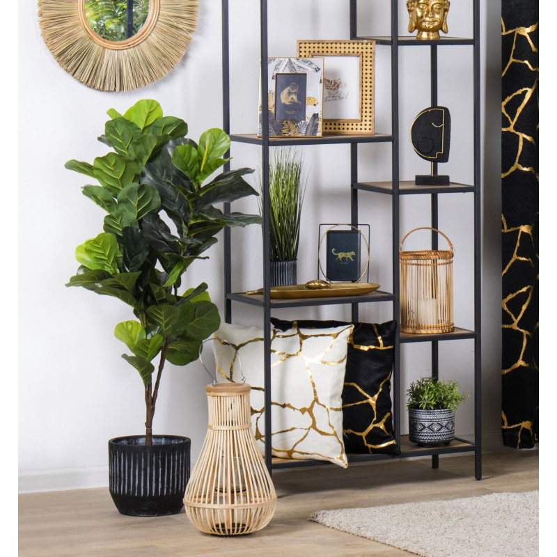 Osłonka FINN cement 26x26x24-antracyt+białe paski