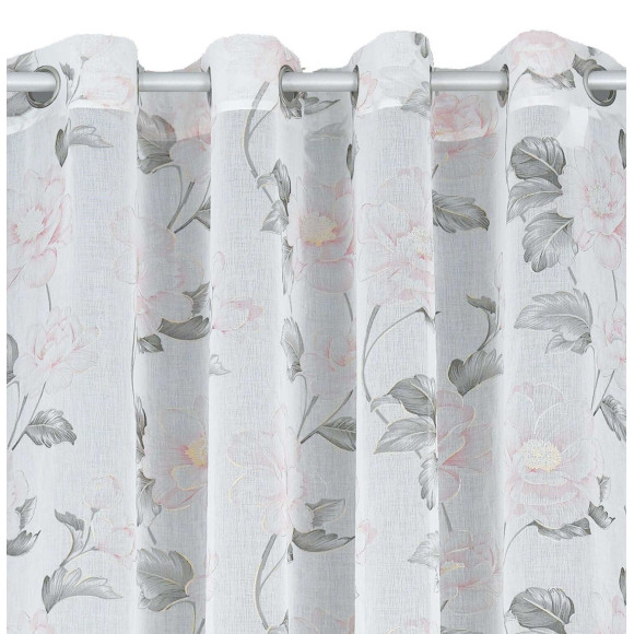  Firana z kółkami DOUBLE CHIC 140x270 biały