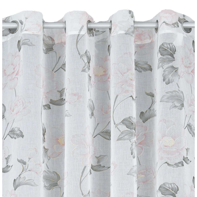  Firana z kółkami DOUBLE CHIC 140x270 biały