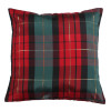 Poszewka TARTAN 45x45 cm, kolor zielony-czerwony