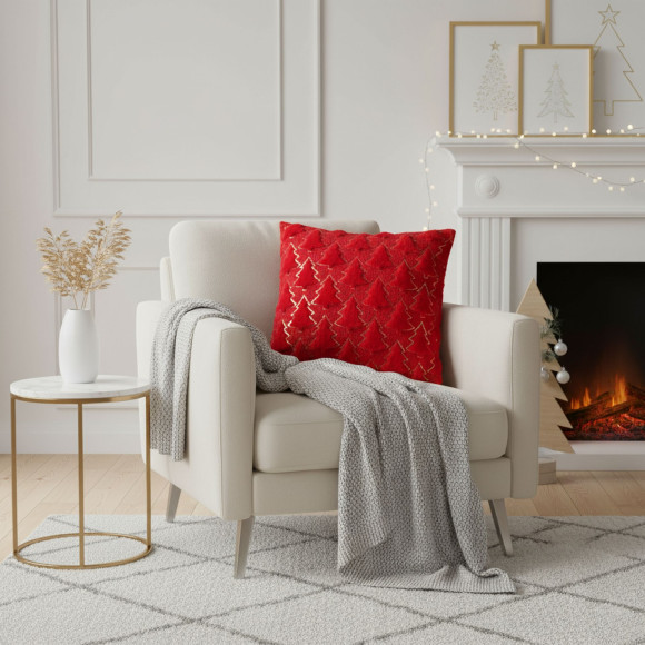 Poszewka TILA 45x45 cm, kolor czerwono-złoty 1s