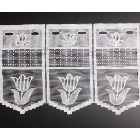 Firanka żakardowa IDA, wys. 30 cm, kolor biały