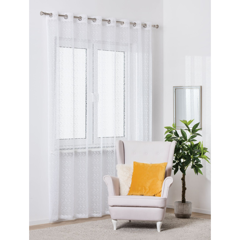 Firana z kółkami REDA 290x260cm kolor biały