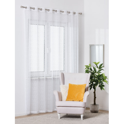 Firana z kółkami REDA 290x260cm kolor biały