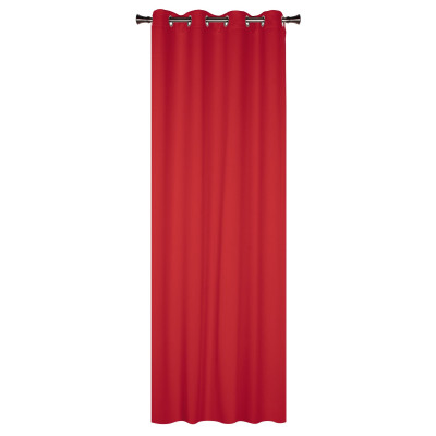 Zasłona z kółkami BLACKOUT 140x250 kolor czerwony9 - PROMO