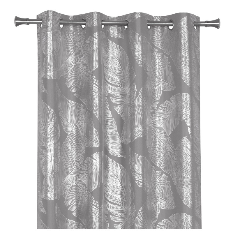 Zasłona z kółkami VANUA 140x260 cm, kolor szary