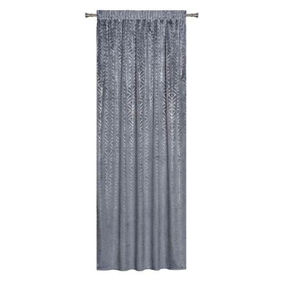 Zasłona z taśmą PLACIDO 140x260cm, kolor szary
