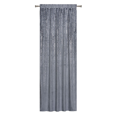 Zasłona z taśmą PLACIDO 140x260cm, kolor szary