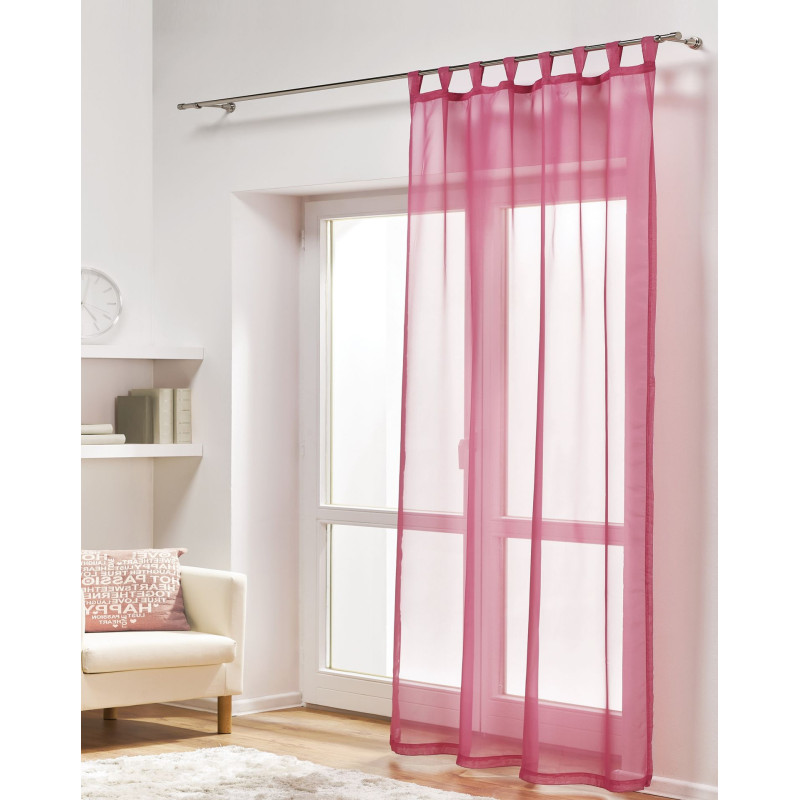 Firana z patkami DIANA, 140x245 cm kolor amarant/111