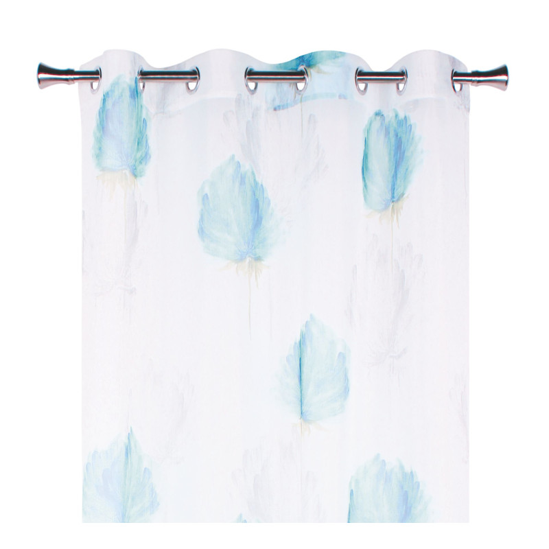 Firana z kółkami CARDO 140/245cm kolor turkusowy