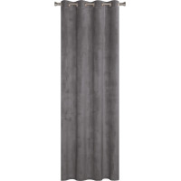 Zasłona z kółkami VELVET 140x260 cm, kolor szary