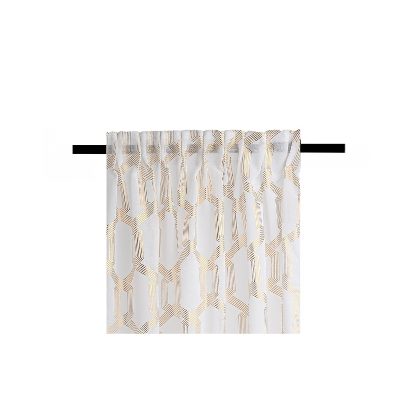 Firana z taśmą ROYAL CHIC 140x270 biały/złoty