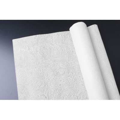 Tk. do dekoracji EMBOSSED, 45/200 cm, k.biały