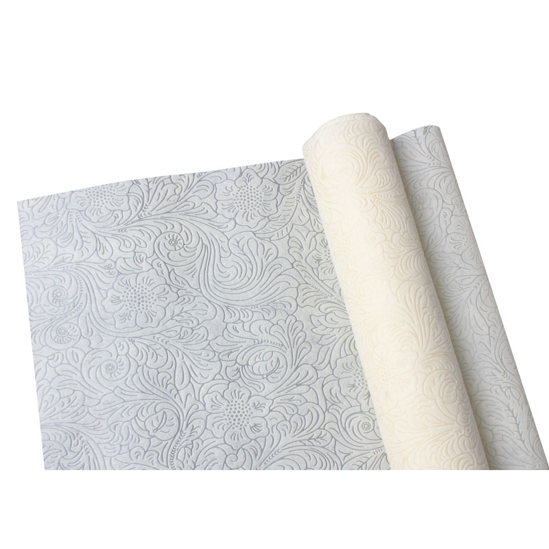 Tk. do dekoracji EMBOSSED, 45/200 cm, k.kremowy