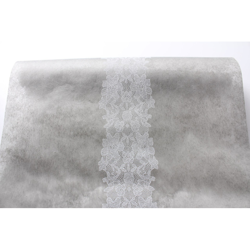 Tk. do dekoracji HAFT, 45/200 cm, kolor szary