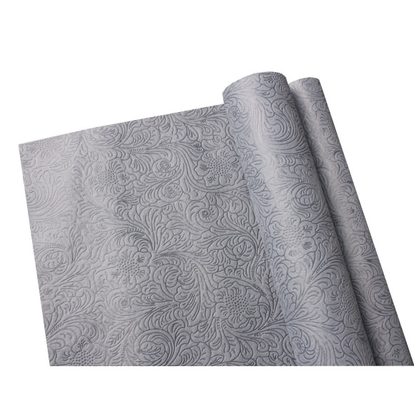 Tk. do dekoracji EMBOSSED, 45/200 cm, k.szary