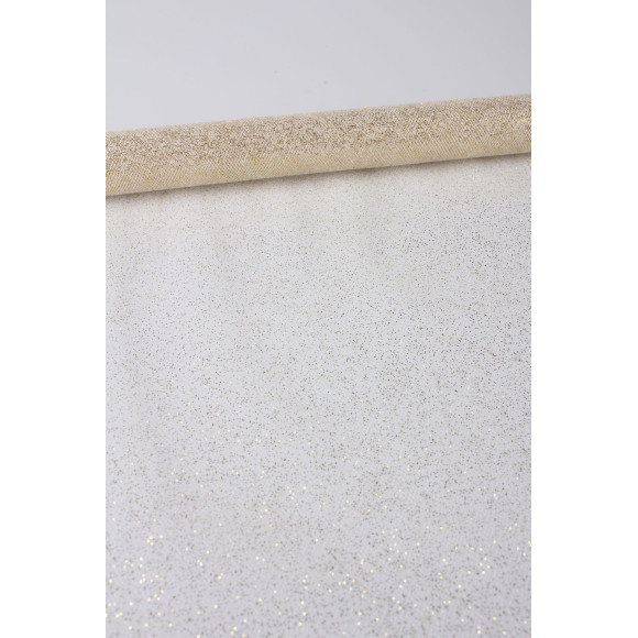 Tkanina do dekoracji TIUL BROKAT, 45/200cm,złoty