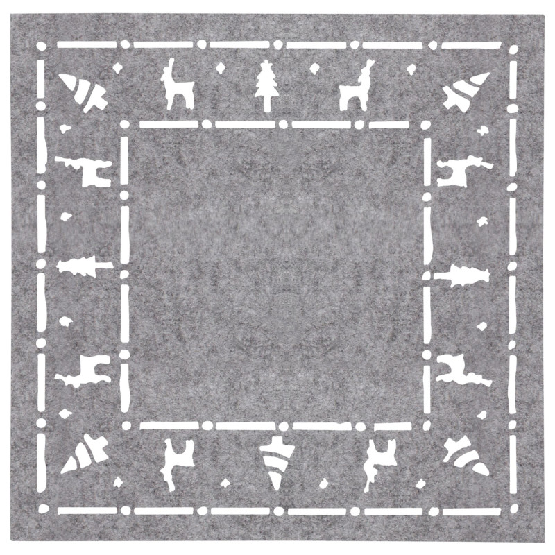 Podkł.pod kubek,filc CHOJNA 4szt,10x10cm-szara