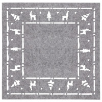 Podkł.pod kubek,filc CHOJNA 4szt,10x10cm-szara