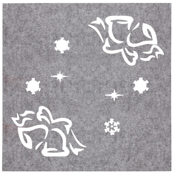 Podkł.pod kubek,filc DZWONEK 4szt,10x10cm-szara