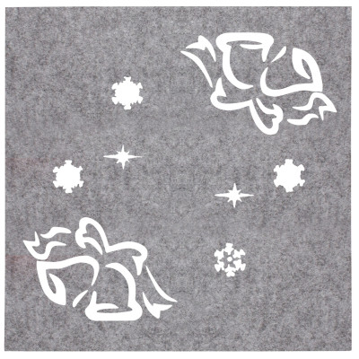 Podkł.pod kubek,filc DZWONEK 4szt,10x10cm-szara