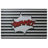 Podkładka YUMMY, 43,5x28,2 cm, kolor czarno-biały