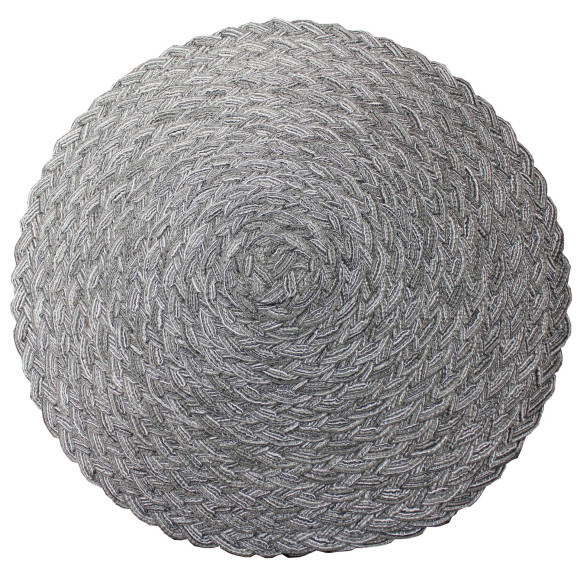 Podkładka WOOL, śr.38 cm, kolor szary