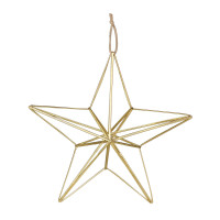 Dekoracja wisząca ASTRA, 26x6,5x26cm, metal, złota