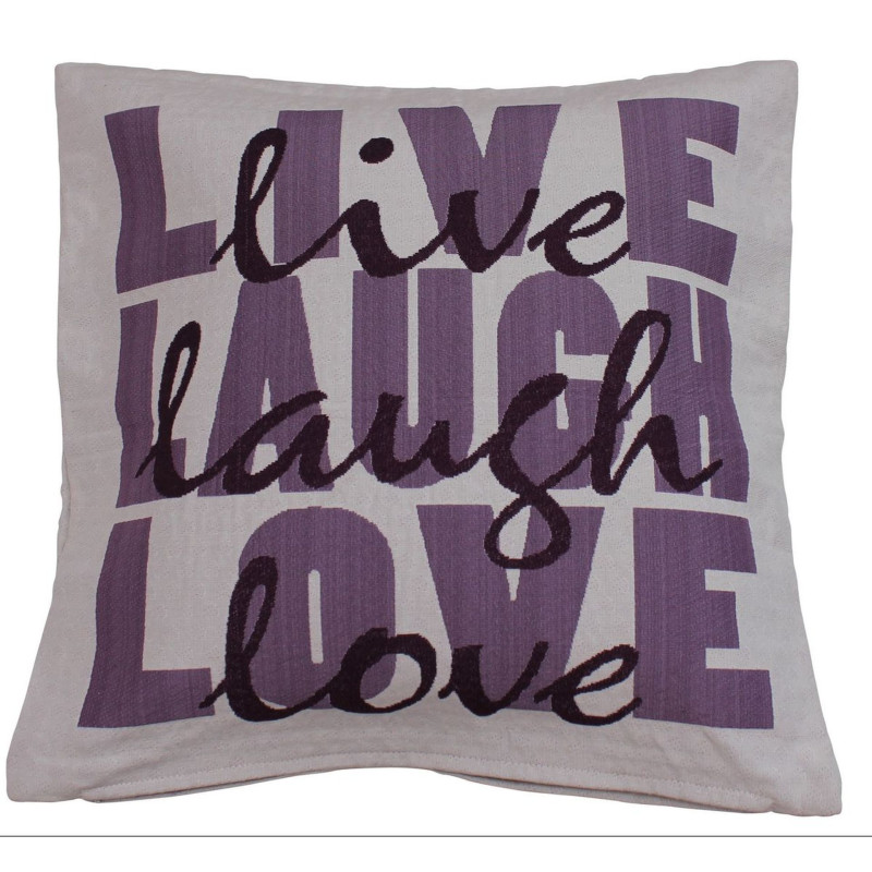 Poszewka LAUGH rozm.40x40 cm kolor fiolet