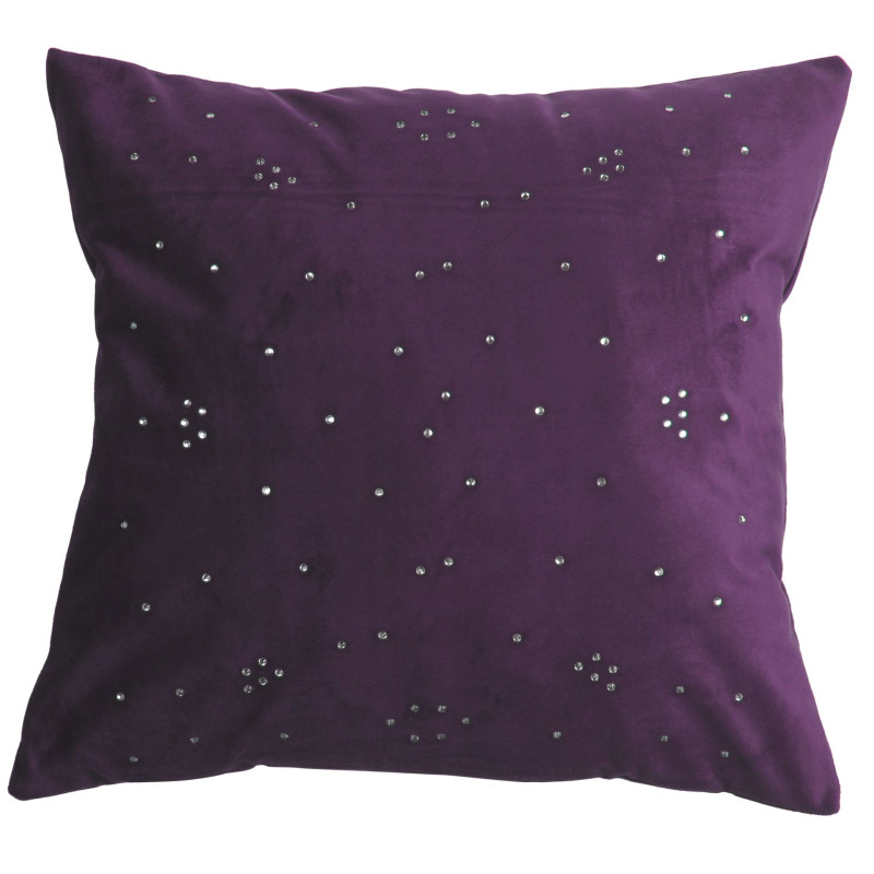 Poszewka DIAMONDS 45x45cm, kolor fioletowy