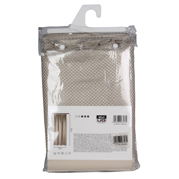 Zasłona z taśmą DARK 140x250