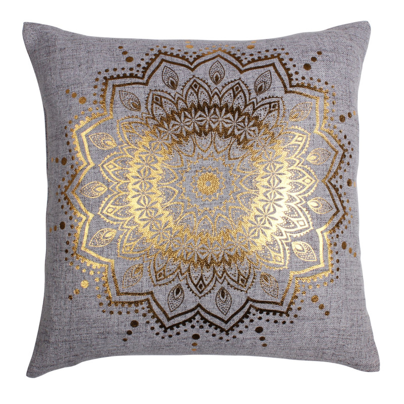 Poszewka z nadrukiem ROSET 40x40 cm, kolor złoty