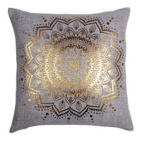 Poszewka z nadrukiem ROSET 40x40 cm, kolor złoty