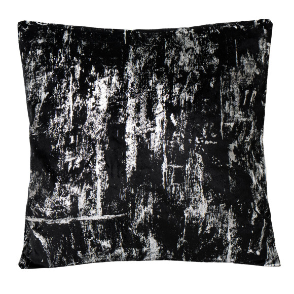 Poszewka DORE 45x45 cm, czarny/srebrny