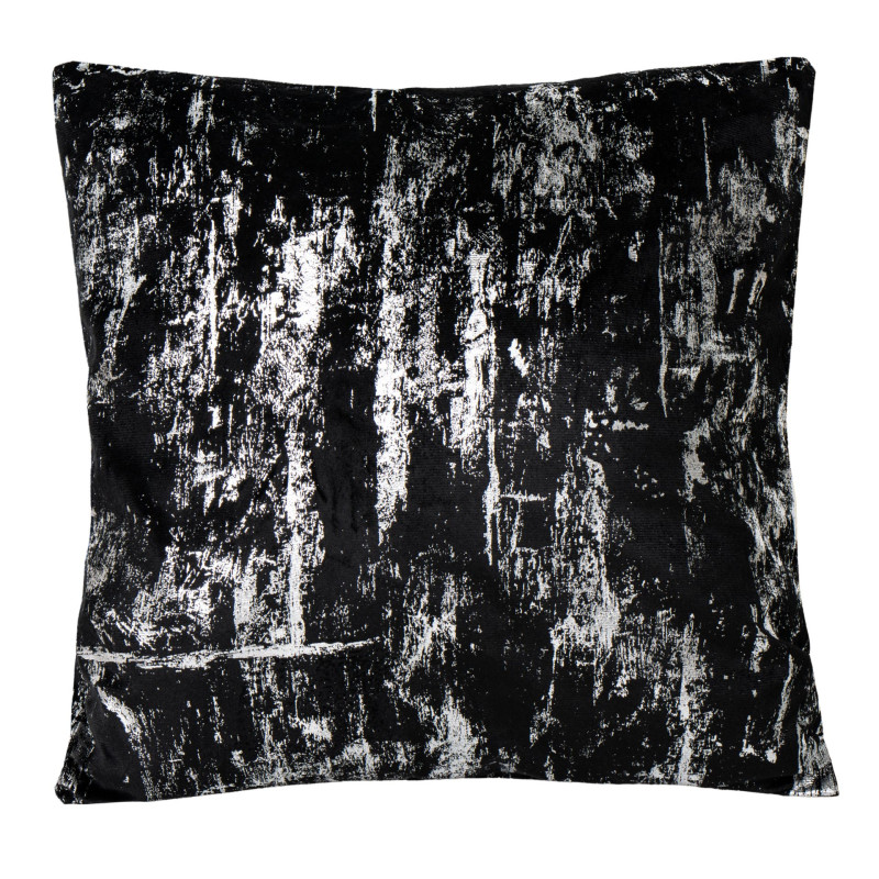 Poszewka DORE 45x45 cm, czarny/srebrny