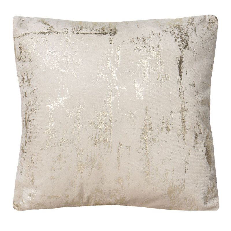 Poszewka DORE 45x45 cm, ecru/złoty