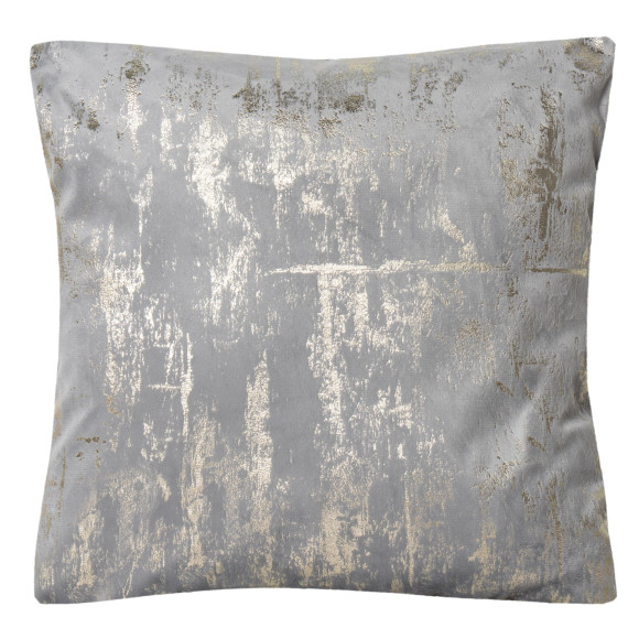 Poszewka DORE 45x45 cm, jasno szary/złoty