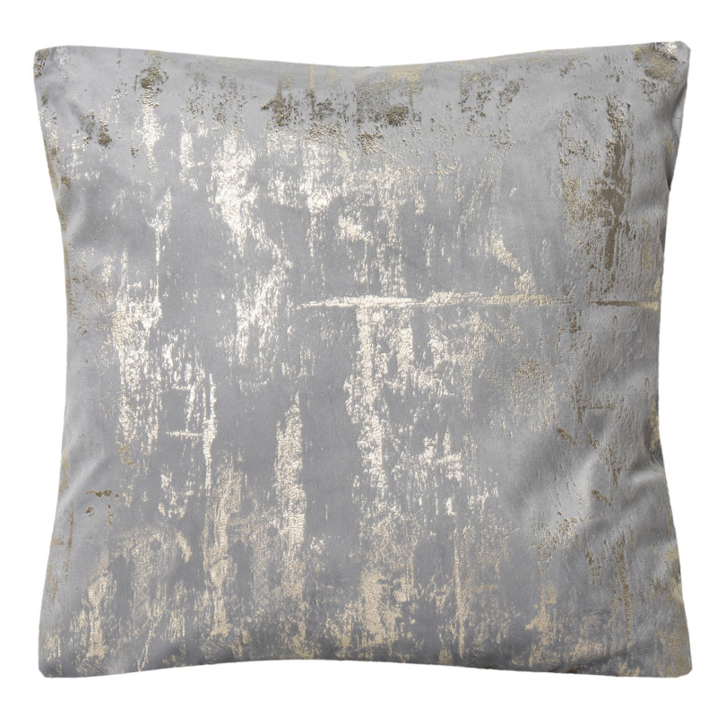 Poszewka DORE 45x45 cm, jasno szary/złoty