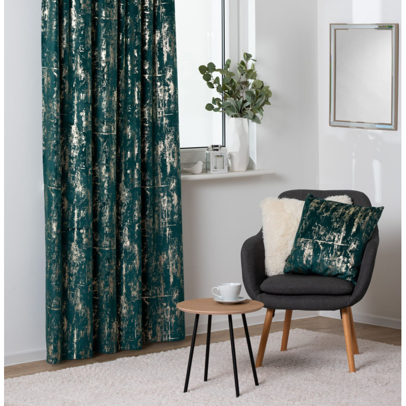 Poszewka DORE 45x45 cm, zielony/złoty