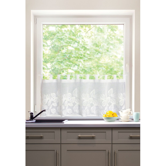 firanka zazdrostka,ASIA,patki,60x140,biała