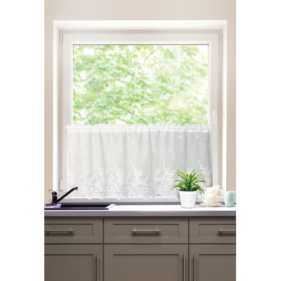 Firanka zazdrostka z tunelem, AVRIL, 60x150, biała