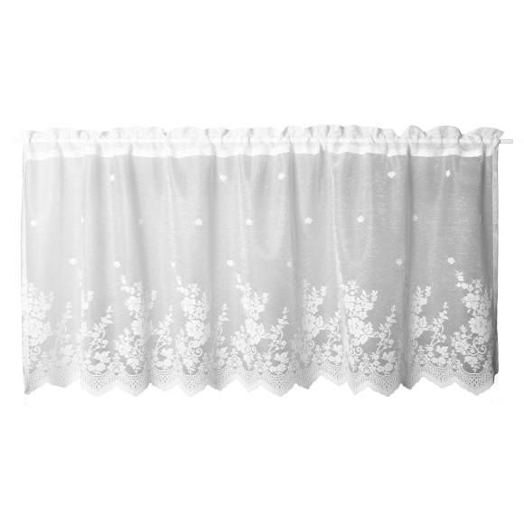 Firanka zazdrostka z tunelem, AVRIL, 60x150, biała