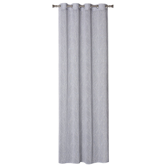 Firana z kółkami RIGA,140x260, kolor szaro-biały