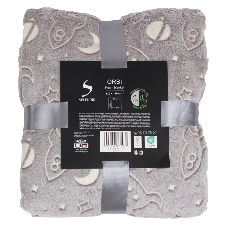 Koc świecący w ciemności ORBI rozmiar 130/170cm