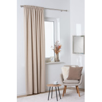 Zasłona z taśmą LENZA,140x260, kolor beżowy