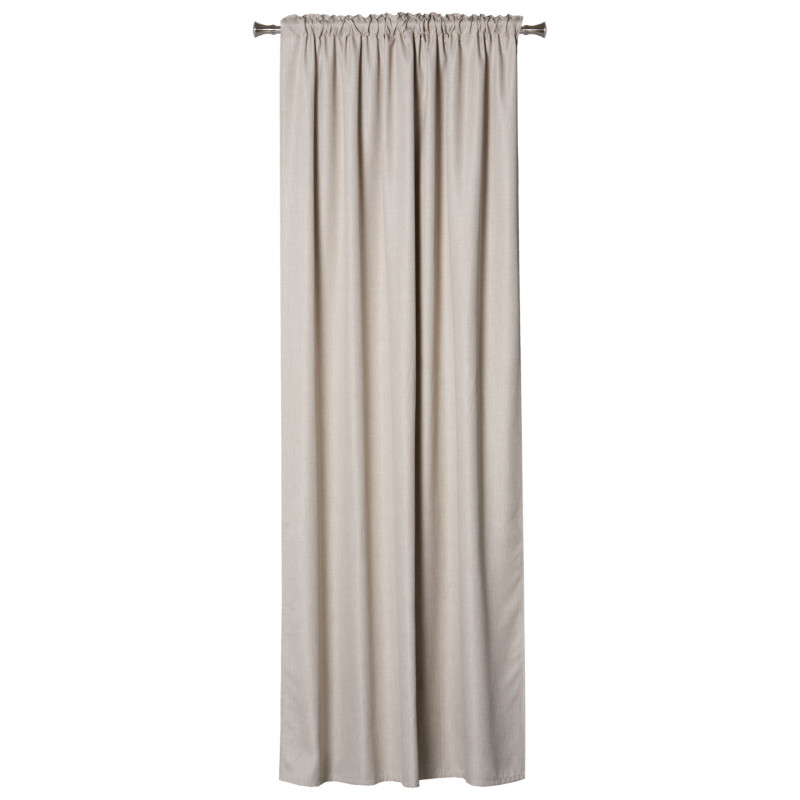 Zasłona z taśmą LENZA,140x260, kolor beżowy