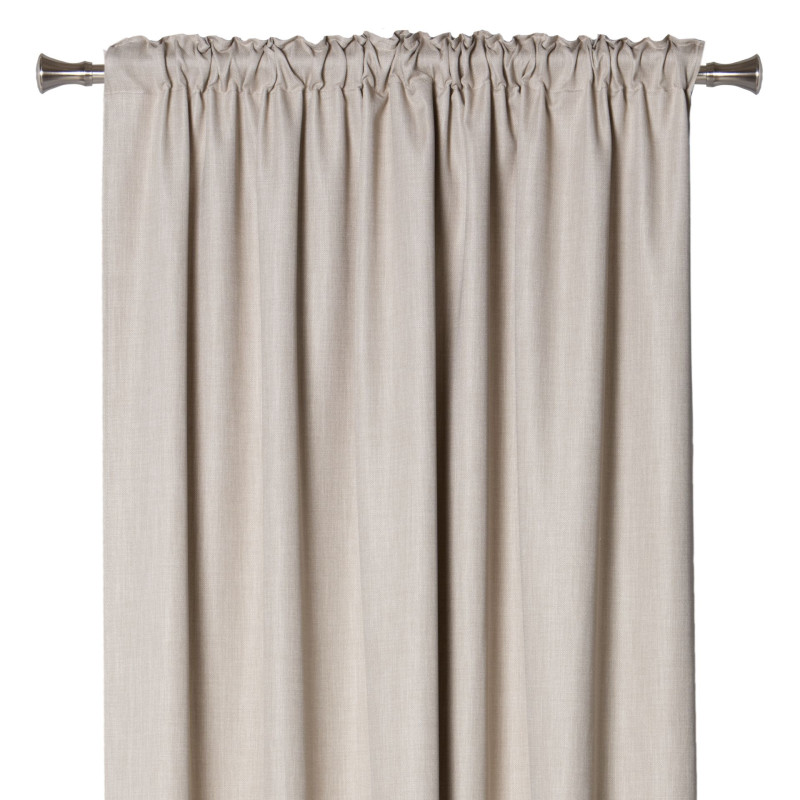 Zasłona z taśmą LENZA,140x260, kolor beżowy