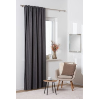 Zasłona z taśmą LENZA,140x260, kolor ciemnoszary