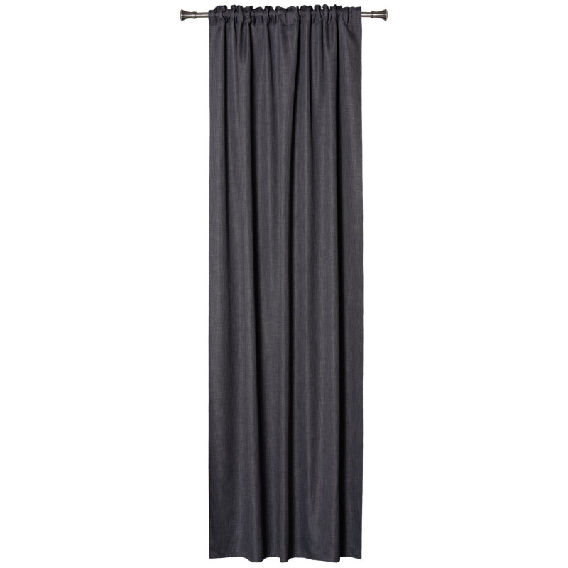 Zasłona z taśmą LENZA,140x260, kolor ciemnoszary